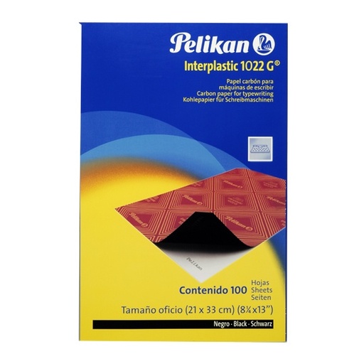 [PEL-PAC-20117] Papel Carbon Interplastic 1022 Oficio, Con 100 Hojas
