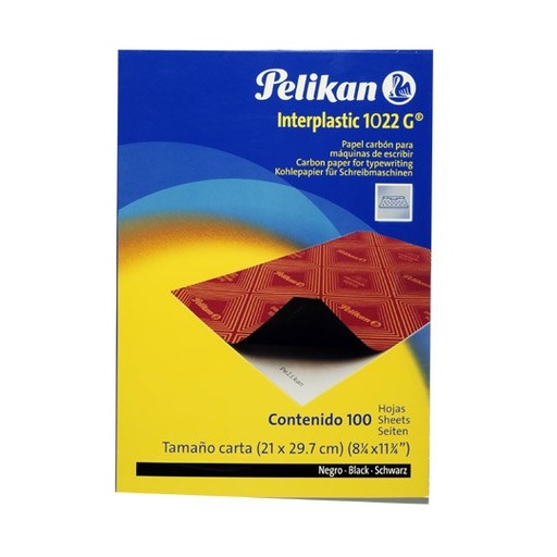 [PEL-PAC-20217] Papel Carbon Interplastic 1022 Carta, Con 100 Hojas