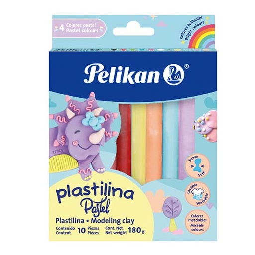 [PEL-PLAS-67004] Plastilina Pelikan Colores Pastel Caja C