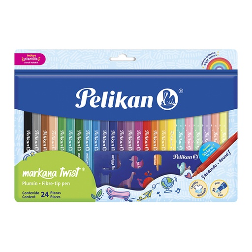 [PEL-PLU-312400] Markana Twist Pelikan Bolsa Con 24 Pieza