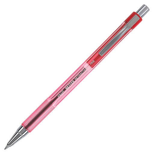 [PIIL-BOL-056] Bolígrafo Fino Retráctil The Better Punto 0.7Mm,  Tinta De Aceite, Color Rojo,