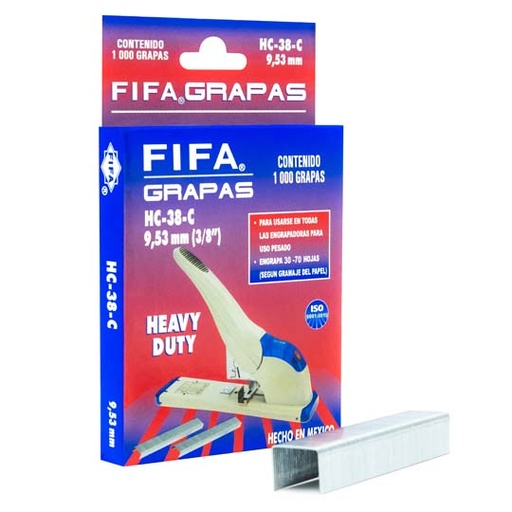 [PIL-GRA-HC38] Grapas De Uso Pesado 3/8 Fifa Heavy Duty