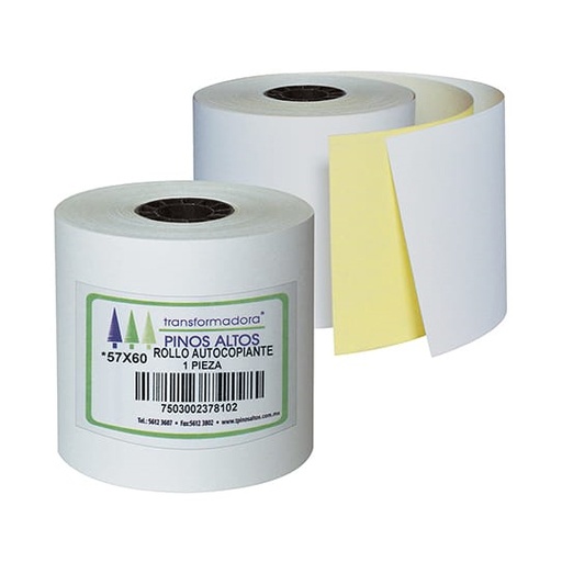 [PIN-ROL-RBA5760] Rollo De Papel Autocopiante Pinos Altos