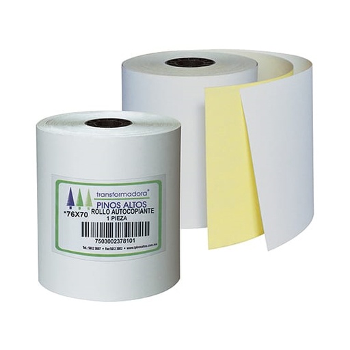 [PIN-ROL-RBA7570] Rollo De Papel Autocopiante Pinos Altos