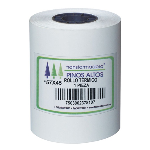 [PIN-ROL-RT5745] Rollo De Papel Térmico Pinos Altos 57Xx 45 Mm Caja Con 200 Rollos