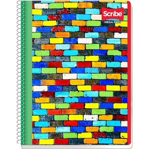 [SCR-CUA-S7513] Cuaderno Scribe Profesional Mega Plus Cuadro grande (7 mm), con 100 hojas 