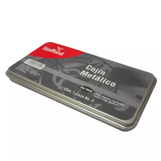 [STA-COJ-10200] Cojín Para Sello Stafford Estuche Metálico No. 2 Sin Tinta