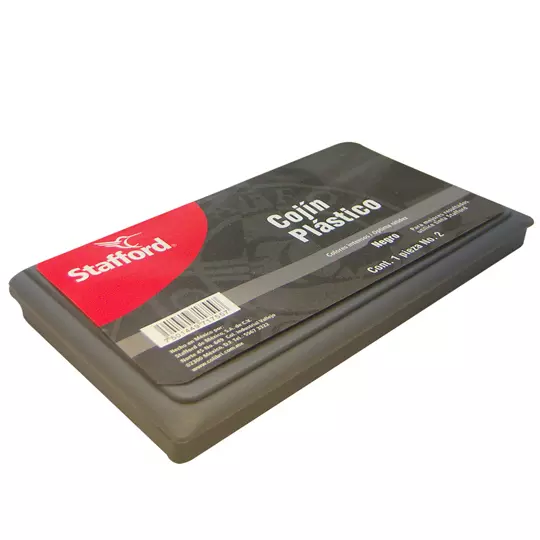 [STA-COJ-521230] Cojín Para Sello Stafford Estuche Plástico No. 2 tinta color negro