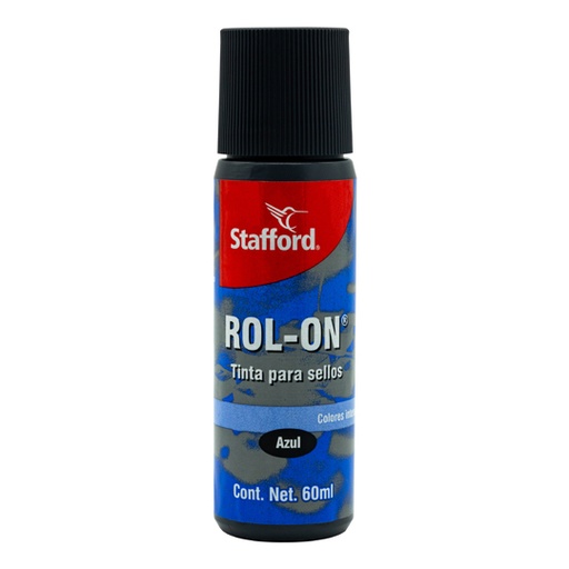 [STA-TNT-14628] Tinta Para Sello Stafford Color Azul Sistema Roll-On 60 Ml