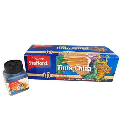 [STA-TNT-CAC2000] Tinta China Stafford Color Negro 17 Ml