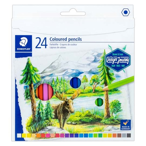 [STD-COL-46C24] Lápices De Color Staedtler Design Journey Clásicos, Caja Con 24 Piezas 