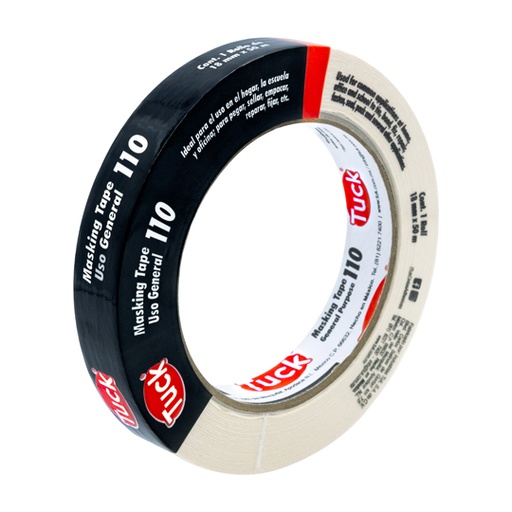 [TUK-ADS-101015] Másking Tape Tipo 110 Tuk 18Mm X 50M, Color Crema