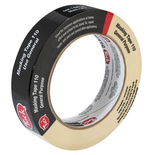 [TUK-ADS-101020] Másking Tape Tipo 110 Tuk 24Mm X 50M, Color Crema