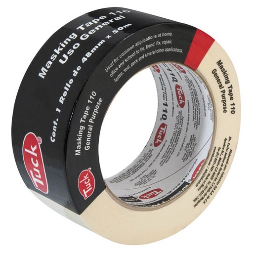 [TUK-ADS-101035] Másking Tape Tipo 110 Tuk 48Mm X 50M, Color Crema