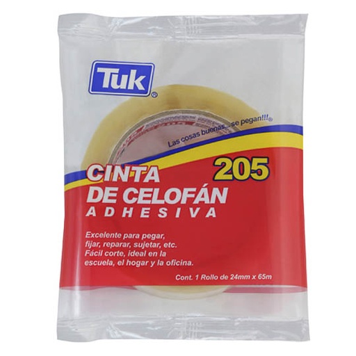 [TUK-ADS-260538] Cinta Celofán 205 Tuk 24Mm X 65M , Transparente