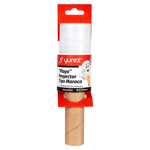 [YRX-PLAY-MC4] Rollo De Playo Transparente Tipo Maraca Yurex Calibre 80 Medidas 4" X 300 Ft 