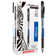 [ZEB-BOL-8000LE] Boligrafo gel j roller le zebra, punto mediano 0,7 mm, negro, 12 pz 
