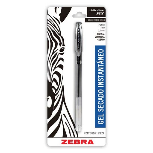 [ZEB-BOL-860B] Lm-Boligrafo Gel J Roller Rx Zebra, Punt