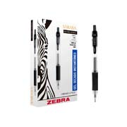 [ZEB-BOL-880C] Bolígrafo gel retráctil sarasa zebra, punto medio 0.7 mm, color negro, 12 pz 