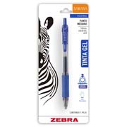 [ZEB-BOL-881B] Bolígrafo gel retráctil sarasa zebra, punto medio 0.7 mm, azul, blister 1 pz 